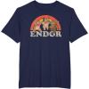 imageStar Wars Return of the Jedi Cute Ewoks Endor Retro TShirt TShirtNavy Blue