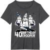 imageStar Wars Stormtrooper Party Hats Trio 40th Birthday Trooper TShirtDark Heather Grey