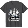 imageStar Wars Stormtrooper Party Hats Trio 40th Birthday Trooper TShirtDark Heather Grey