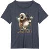 imageStar Wars The Book Of Boba Fett Bantha Riding Triangle Fill TShirtHeather Blue