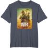 imageStar Wars The Book Of Boba Fett Group Shot Desert Poster V2 TShirtHeather Blue