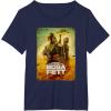 imageStar Wars The Book Of Boba Fett Group Shot Desert Poster V2 TShirtNavy Blue
