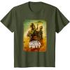 imageStar Wars The Book Of Boba Fett Group Shot Desert Poster V2 TShirtOlive Green