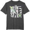 imageStar Wars The Clone Wars Ahsoka Tano Gradient Lightsaber TShirtDark Heather Grey