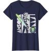 imageStar Wars The Clone Wars Ahsoka Tano Gradient Lightsaber TShirtNavy Blue
