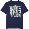 imageStar Wars The Clone Wars Ahsoka Tano Gradient Lightsaber TShirtNavy Blue