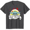 imageStar Wars The Mandalorian The Child Be Mine Valentines Day TShirtDark Heather Grey