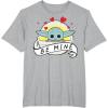 imageStar Wars The Mandalorian The Child Be Mine Valentines Day TShirtHeather Grey