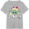 imageStar Wars The Mandalorian The Child Be Mine Valentines Day TShirtHeather Grey