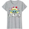 imageStar Wars The Mandalorian The Child Be Mine Valentines Day TShirtHeather Grey