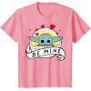 imageStar Wars The Mandalorian The Child Be Mine Valentines Day TShirtPink