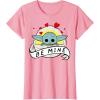imageStar Wars The Mandalorian The Child Be Mine Valentines Day TShirtPink