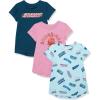 imageAmazon Essentials Girls and Toddlers ShortSleeve Tunic TShirts Pack of 33pack Marvel Heroes
