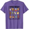 imageStar Wars  Galactic Pals of Star Wars TShirtPurple Heather