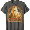 imageStar Wars Chewbacca Retro Chewie Vintage Graphic TShirt TShirtAsphalt Grey
