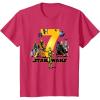 imageStar Wars Classic Characters Seventh Birthday 7 Years Old TShirtRed Heather