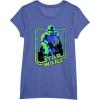 imageStar Wars Classic Stormtrooper Retro Neon Glow Poster TShirtBright Blue Heather