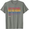 imageStar Wars May The Fourth Be With You Stacked Colors Vintage TShirtOlive Heather