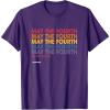 imageStar Wars May The Fourth Be With You Stacked Colors Vintage TShirtPurple