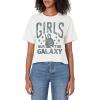 imageStar Wars Princess Leia Girls Run The Galaxy Disney Womens Crop TopWhite