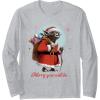 imageStar Wars Santa Yoda Merry You Will Be Long Sleeve TShirtHeather Grey