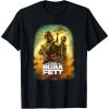 imageStar Wars The Book Of Boba Fett Group Shot Desert Poster TShirtBlack