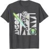 imageStar Wars The Clone Wars Ahsoka Tano Gradient Lightsaber TShirtDark Heather Grey