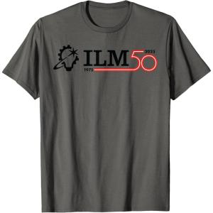 imageILM 50th Anniversary Industrial Light ampamp Magic Logo TShirtAsphalt Grey