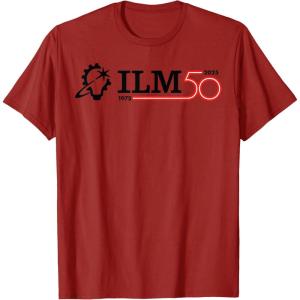 imageILM 50th Anniversary Industrial Light ampamp Magic Logo TShirtCranberry Red