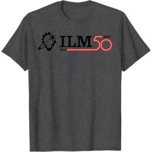 imageILM 50th Anniversary Industrial Light ampamp Magic Logo TShirtDark Heather Grey