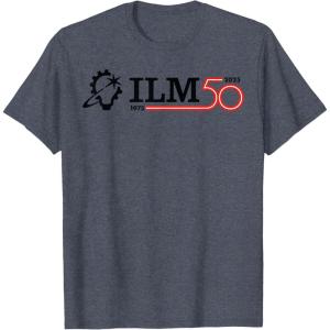 imageILM 50th Anniversary Industrial Light ampamp Magic Logo TShirtHeather Blue
