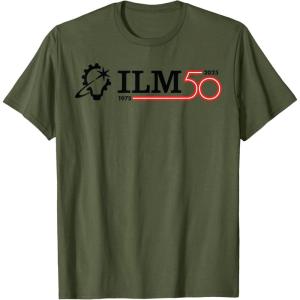 imageILM 50th Anniversary Industrial Light ampamp Magic Logo TShirtOlive Green