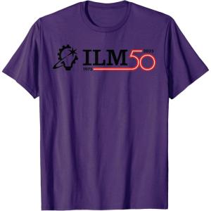 imageILM 50th Anniversary Industrial Light ampamp Magic Logo TShirtPurple