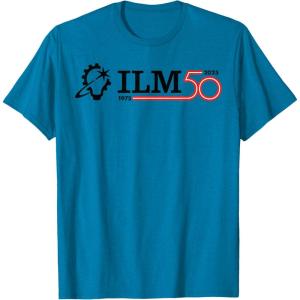imageILM 50th Anniversary Industrial Light ampamp Magic Logo TShirtSapphire Blue