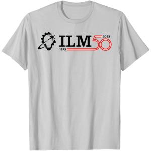 imageILM 50th Anniversary Industrial Light ampamp Magic Logo TShirtSilver Grey