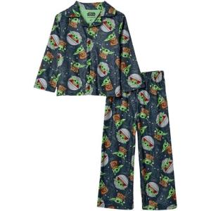 imageSTAR WARS Boys 2Piece Button Front Pajama Set Soft ampamp Cute for KidsMighty Child 2