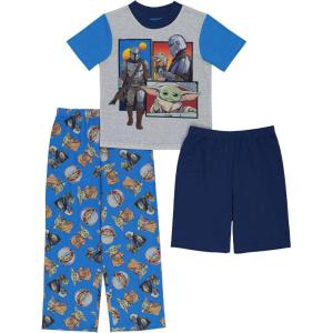 imageSTAR WARS Boys 3Piece Loosefit Pajama Set Soft ampamp Cute for KidsMando Story