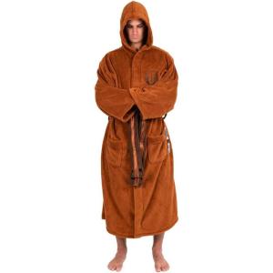 imageSTAR WARS Jedi Master Hooded Bathrobe for Men And Women  Soft Plush Spa Robe For Shower  Lightweight Fleece Housecoat With Belted Tie  Plus Size XXL