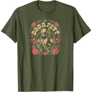 imageStar Wars  Boba Fett Boho Inspired TShirtOlive Green