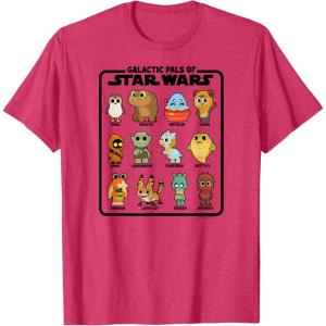 imageStar Wars  Galactic Pals of Star Wars TShirtRed Heather