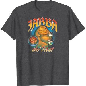 imageStar Wars  Jabba The Hutt Bootleg TShirtDark Heather Grey