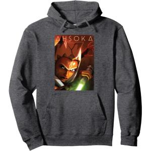 imageStar Wars Ahsoka Tano Power of the Galaxy Lightsaber Pullover HoodieDark Heather Grey
