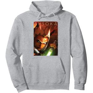 imageStar Wars Ahsoka Tano Power of the Galaxy Lightsaber Pullover HoodieHeather Grey