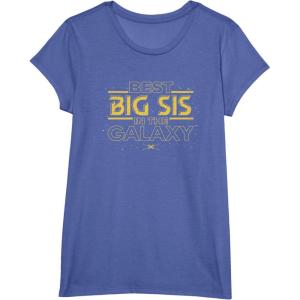 imageStar Wars Best Big Sis in the Galaxy Family Trip Birthday TShirtBright Blue Heather