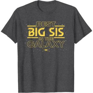 imageStar Wars Best Big Sis in the Galaxy Family Trip Birthday TShirtDark Heather Grey