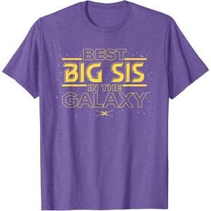 imageStar Wars Best Big Sis in the Galaxy Family Trip Birthday TShirtPurple Heather
