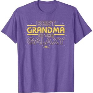 imageStar Wars Best Grandma in the Galaxy Birthday Mothers Day TShirtPurple Heather