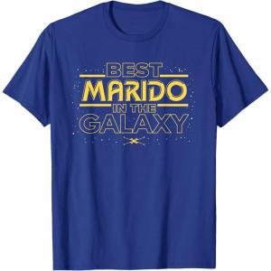 imageStar Wars Best Marido in the Galaxy Husband Birthday Spanish TShirtRoyal Blue