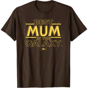 imageStar Wars Best Mum in the Galaxy Birthday Mothers Day TShirtBrown