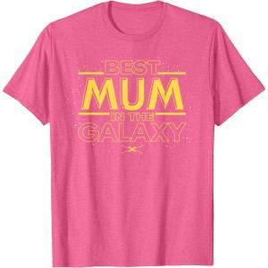 imageStar Wars Best Mum in the Galaxy Birthday Mothers Day TShirtPink Heather